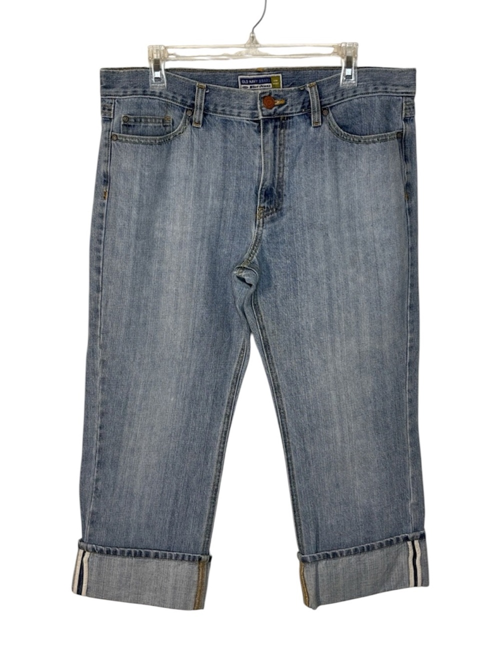 Old Navy Light Blue Cropped Women's Jeans with Cuffed Hem